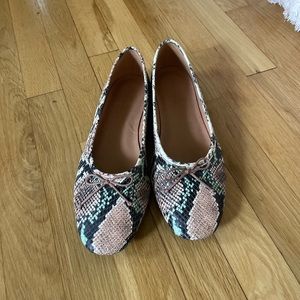 Madewell snake print ballet flats
